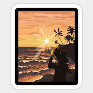 Watching Sunset Sticker